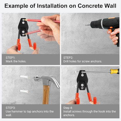 Garage Hook Heavy Duty Wall Storage Hangers, 28 Pack Garage Storage Hooks Steel - Image 5