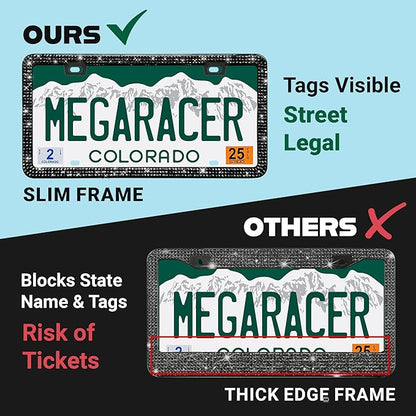 Elegant Bling License Plate Frame - Image 6