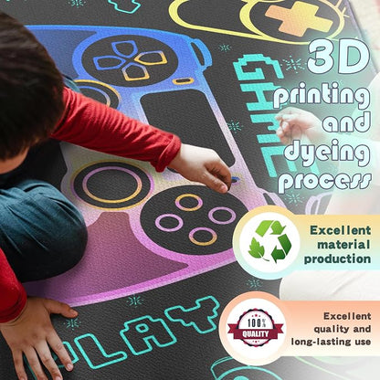 Play Gaming Rug for Bedroom Gamer Mat Gamepad for Boys Room 59"x39" for - Image 5