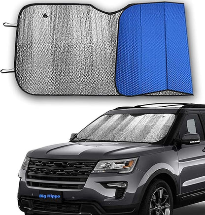 Big Hippo Car Windshield Sun Shade UV Rays Sun Visor Shade, Auto Front Car - Image 9