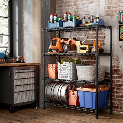 SINGAYE 4 Garage Heavy Duty Shelving Unit Kitchen Pantry Close Home Organizers - Image 2