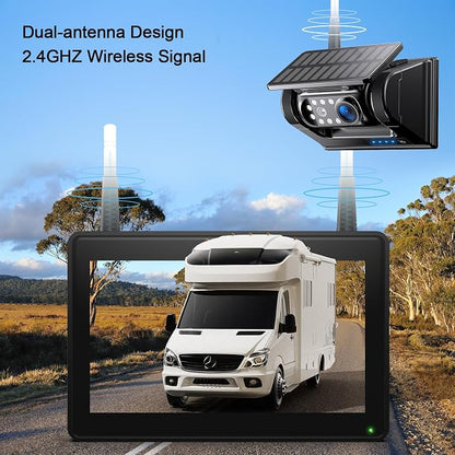 Fookoo 2 Magnetic Solar Wireless Backup Camera 7" IPS Touchscreen Monitor 1 Min - Image 6