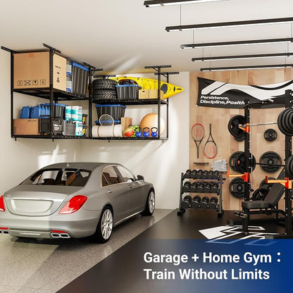 FLEXIMOUNTS 3x6 2-Tier Overhead Garage Storage Rack – Adjustable Heavy Duty - Image 7