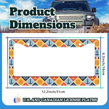 Anchor Rudder License Plate Frame Nautical Stainless Steel License Plate Holder - Image 3