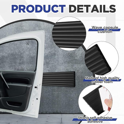 Garage Wall Protector 3.15in x 10ft Self-Adhesive Rubber Bumper Protectors Strip - Image 3