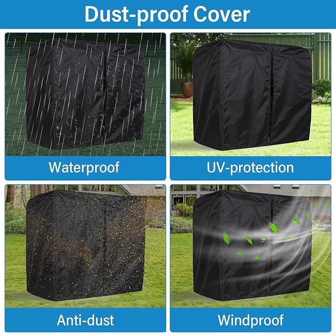 Tire Storage Rack 44" x 44" x 18" w/Anti-dust Cover, Rolling Tire Rack - Image 4