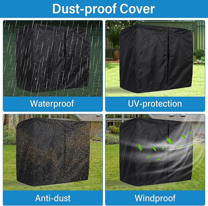 Tire Storage Rack 44" x 44" x 18" w/Anti-dust Cover, Rolling Tire Rack - Image 4