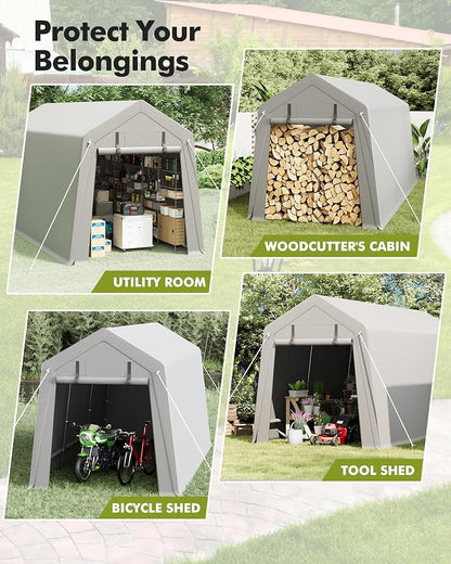 10 x 15 ft Carport Storage Shed, Portable Garage - Image 6