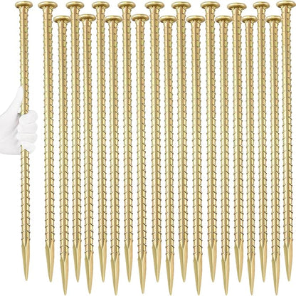 16 Inch Rebar Stakes 1/2 Inch Diameter Galvanized Steel Ground Anchors Heavy by Besitu