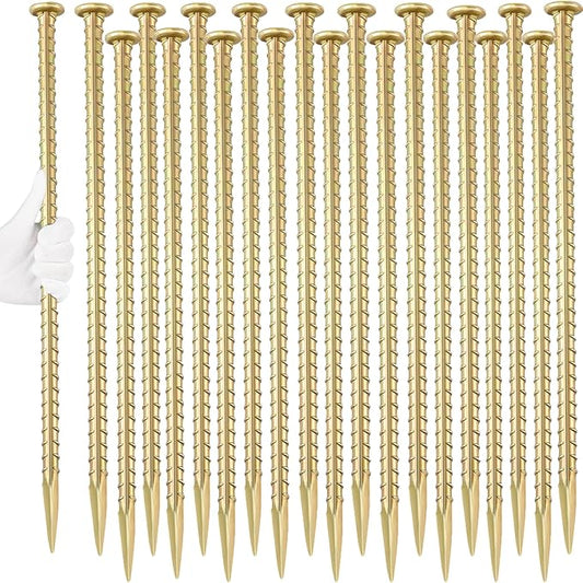 16 Inch Rebar Stakes 1/2 Inch Diameter Galvanized Steel Ground Anchors Heavy by Besitu