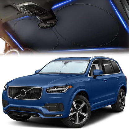 Windshield Sun Shade for Car, SUV & Truck – Patented Design Blocks 99% UV Rays by Autovir