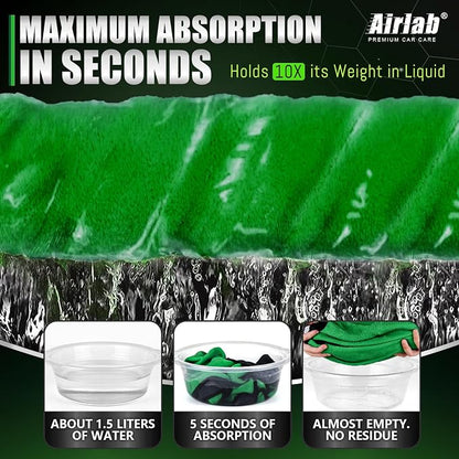 Airlab Microfiber Towels for Cars Wash Drying Thick Plush Cleaning Cloth Auto - Image 4