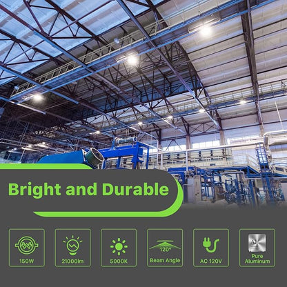 LED High Bay Light 150W, 21000lm 5000K UFO Led High Bay Light, Commercial Bay - Image 2