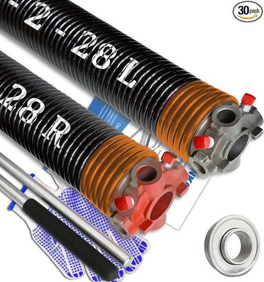 Garage Door Torsion Spring Set, Pair of 2" Electrophoresis Coated Garage Door by YINKCO