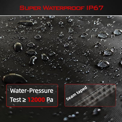 Motorcycle Cover, Heavy Duty 600D Oxford, Waterproof Outdoor, Weather Resistant - Image 5