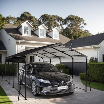 12x20 FT Metal Carport, Heavy Duty Car Port Canopy - Image 2