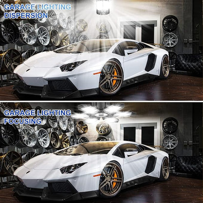 8 Pack 220W Garage Light Ceiling Led Deformable LED Shop Lights - Image 3