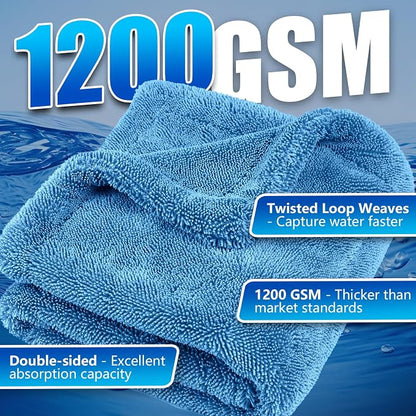 Airlab Microfiber Towels for Cars Wash Drying Towel Detailing Cloth, Ultra - Image 9