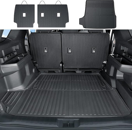 Cargo Liner & Backrest mat for 2025 Toyota 4Runner Fuel 5-Seater, Full Coverage by Houclemic