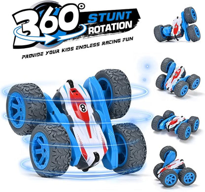 Remote Control Car, 4WD RC Cars Stunt Double Sided 360° Rotating 2 Batteries - Image 2