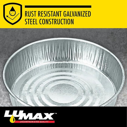 LUMAX LX-1709 Silver 3.5 Gallon Galvanized Drain Pan, Bright Zinc - Image 3
