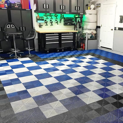 50PCS|15.7"x15.7" Garage Flooring Tiles, Non-Slip Interlocking Plastic Garage - Image 3