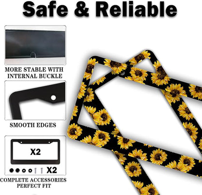License Plate Frames Black Yellow Fun License Plate Frame Cover Aloha Hawaii - Image 4