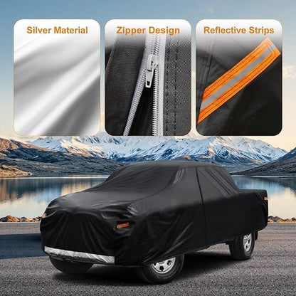 Kayme Truck Cover Custom Fit GMC Sierra Regular Cab Short Bed. Full Exterior - Image 3