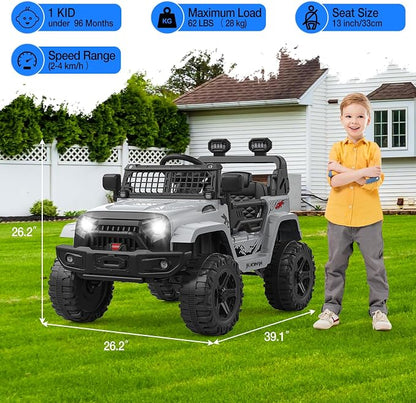12V Kids Electric Ride On Truck Car w/Parent Remote Control, Spring Suspension - Image 5