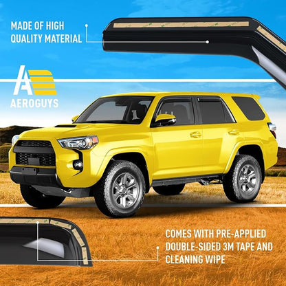 Extra Durable Window Deflectors Tape-On Window Visors Rain Guards Fit - Image 6