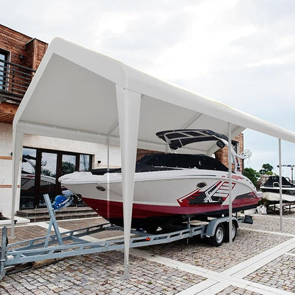 Carport 10x20 Ft, 120 LBS Heavy Duty Car Canopy, Portable Garage - Image 4