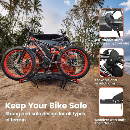 2-Bike Hitch Bike Rack with Ramp - Image 5