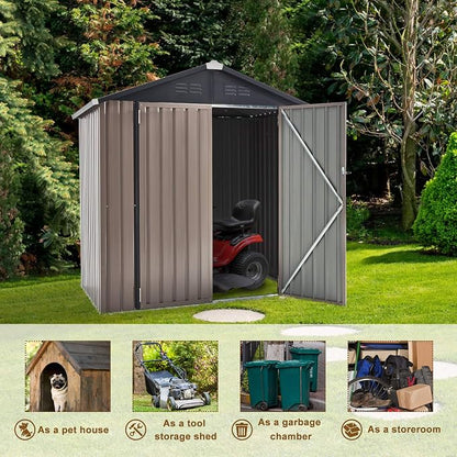 U-MAX 6x6 Storage Sheds & Outdoor Storage, Small Outdoor Storage Garden Outside - Image 4
