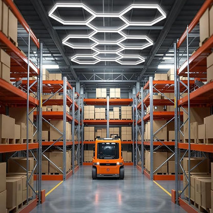 BRILLIHOOD Hexagon Garage Lights, LED Honeycomb Lights Ceiling, 6500K Super - Image 6