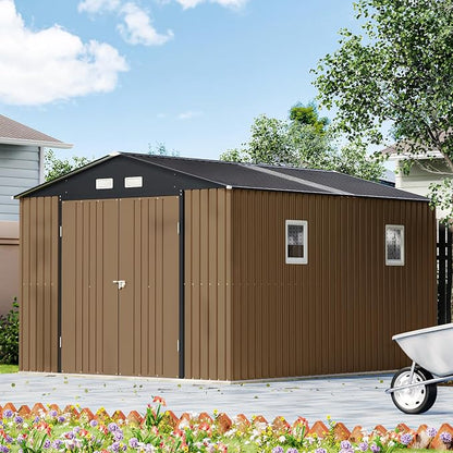 10X12X7.5 FT Outdoor Steel Storage Shed - Image 7