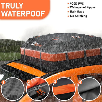 Asinking Car Roof Bag Rooftop top Cargo Carrier Bag 15 Cubic feet Waterproof - Image 4