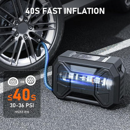 Tire Inflator Portable Air Compressor, 150 PSI Cordless Tire Pump - Image 2
