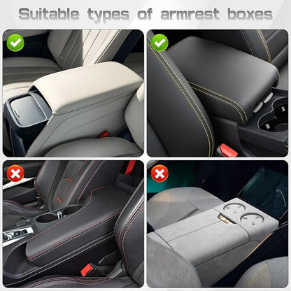 JEYODA Upgraded Car Armrest Cover, Premium Leather Car Armrest Cover Cushion - Image 7