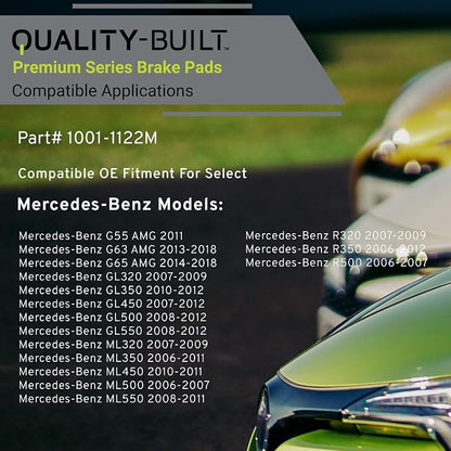 Premium Semi-Metallic Rear Brake Pads Compatible - Image 3