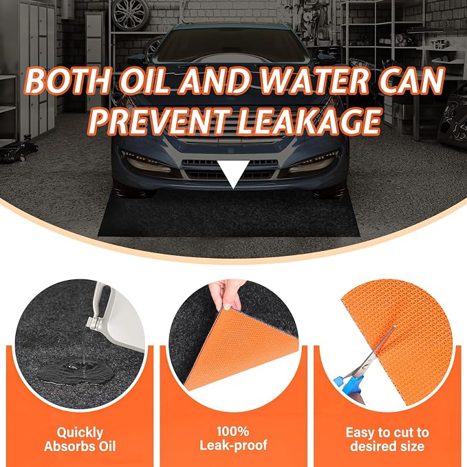 30" x 36" Heavy Duty Oil Spill Mat, Garage Floor Mat - Image 4