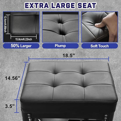 Rolling Mechanic Shop Stool - Image 3