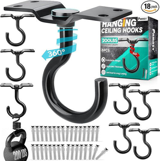 8Pcs 200LBS Rotatable Ceiling Hooks by Pamazy