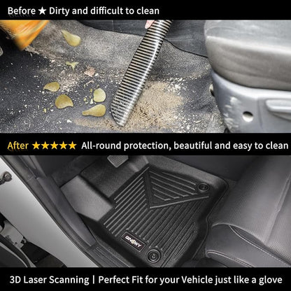 GINOWY- Floor Mats for Kia Seltos 2020-2024 2025, TPE All Weather Protection - Image 4