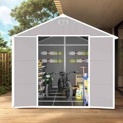 MyVoice 10x8 FT Outdoor Resin Storage Shed - Image 9