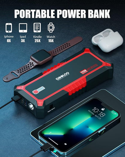 GOOLOO Upgraded GP3000 Jump Starter 3000A Peak Car Starter 12V Jump Box Auto - Image 3