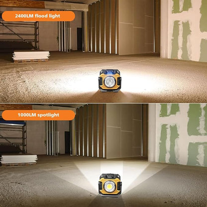 Samyoung 2 Pack 2400LM Super Bright Rechargeable Work Light, 28 Hours Long - Image 9