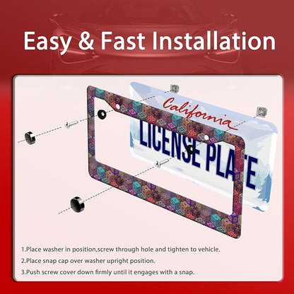 Mexican Tiles License Plate Frame Three-Dimensional Tiles License Plate Frames - Image 3