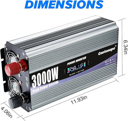 3000W Power Inverter 24V to 110V/120V DC to AC - Image 8
