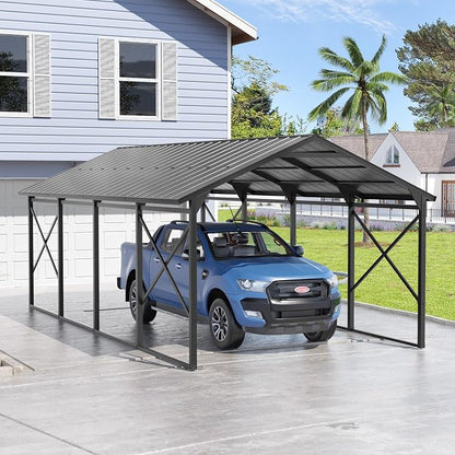 Kullavik 22x12x10 FT Metal Carport, Heavy Duty Carport Canopy - Image 7