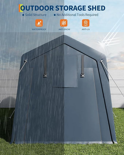 6x8 Ft Carport Heavy Duty Tent - Image 5